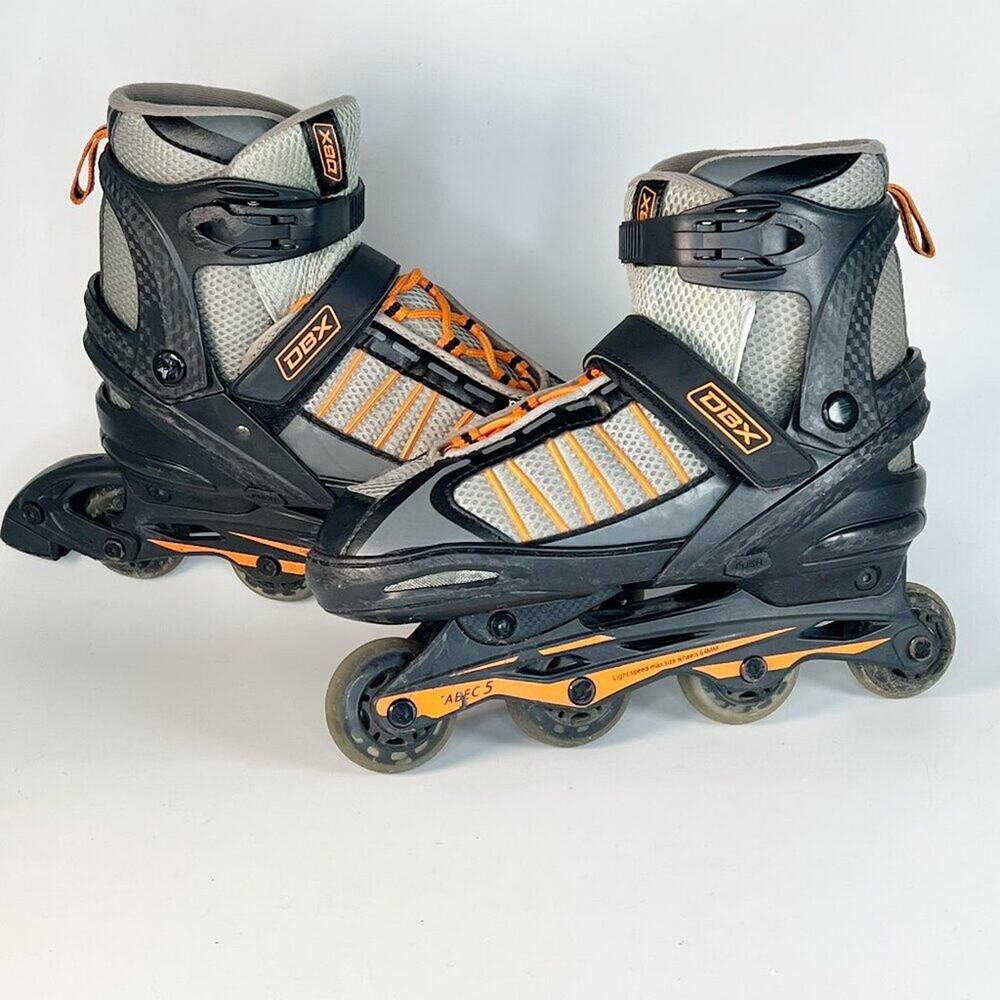 DBX Equinox Adjustable Inline Skates Black Grey Orange Youth Big Kids Boys Girls